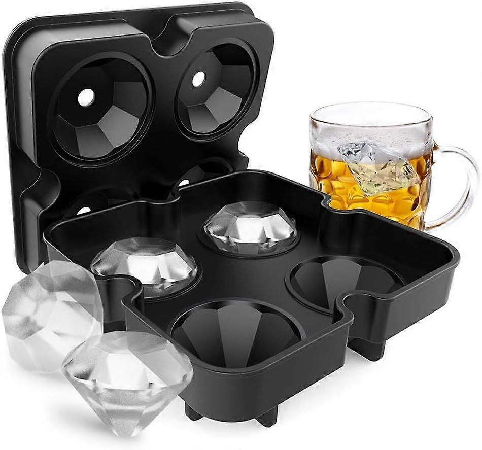 Ice Cube Molds, 4 Slot Silicone Ice Cube Trays