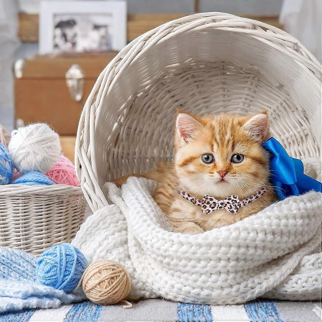 3 Pack Cat Collars, Adjustable Bow Collars