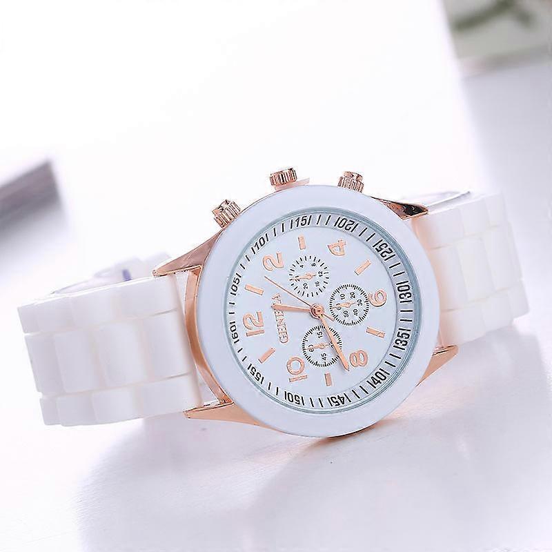 Stylish Geneva Silicone Watch for Women Colorful Jelly Casual Quartz Watch Trendy Comfortable Design Perfect for Students Everyday Wear
