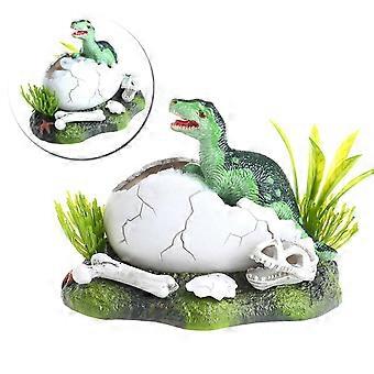 Symulowane ozdoby dinozaurów z połamanej skorupy Kolorowe żywiczne akwarium Rzemiosło do biur domowych