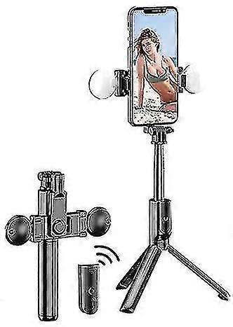 Selfie Stick With Refill Light, Extendable Selfie Stick Wireless Remote Control And Tripod