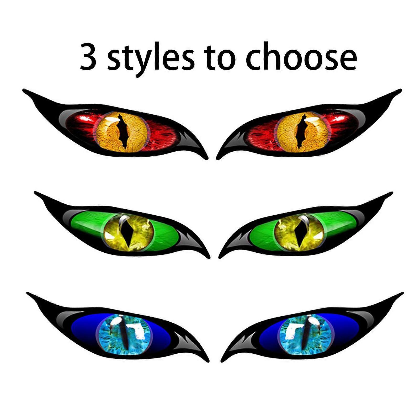 Evil Eye Zombie Style Car Stickers - 2PCS, Sunproof & Waterproof, Easy Installation