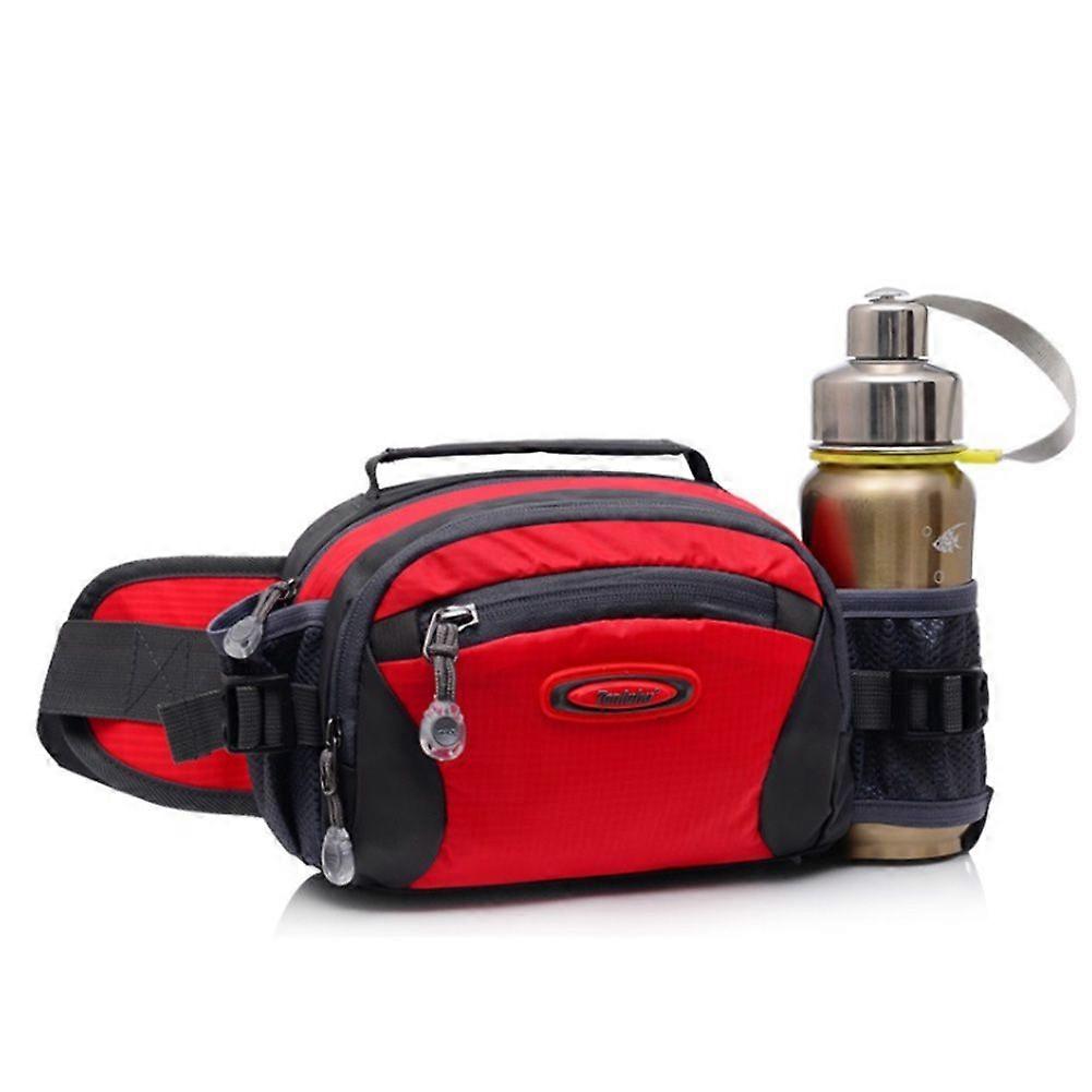 Fanny Pack Escursionismo Marsupio Sport all'aperto Grande capacità Cerniera Palestra Running Pouch Fitness Water Bottle Holder Arrampicata
