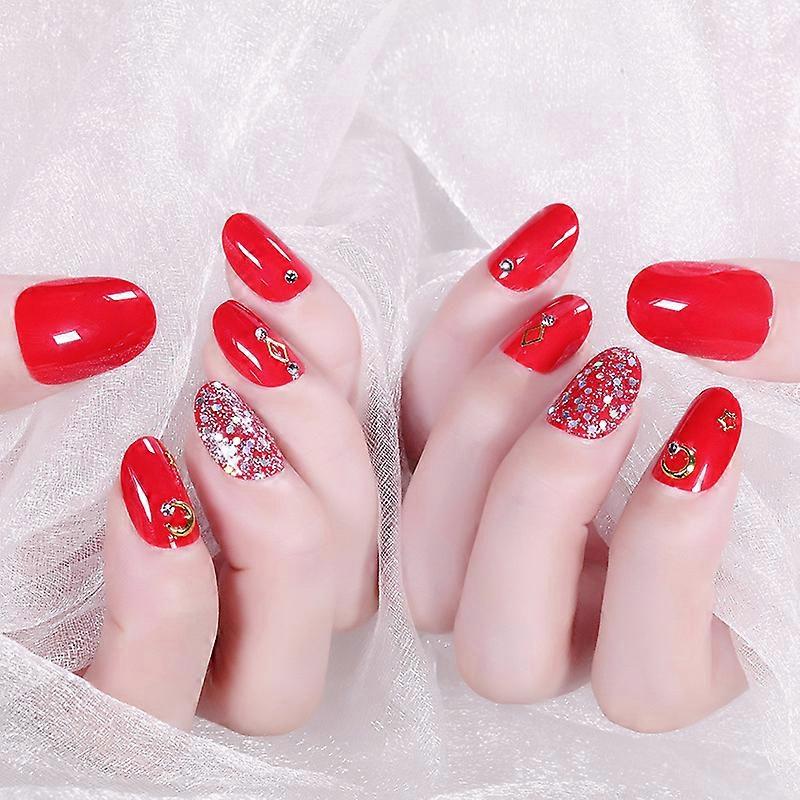 Short Round Shape Fake Nails Lightweight&Comfortable
