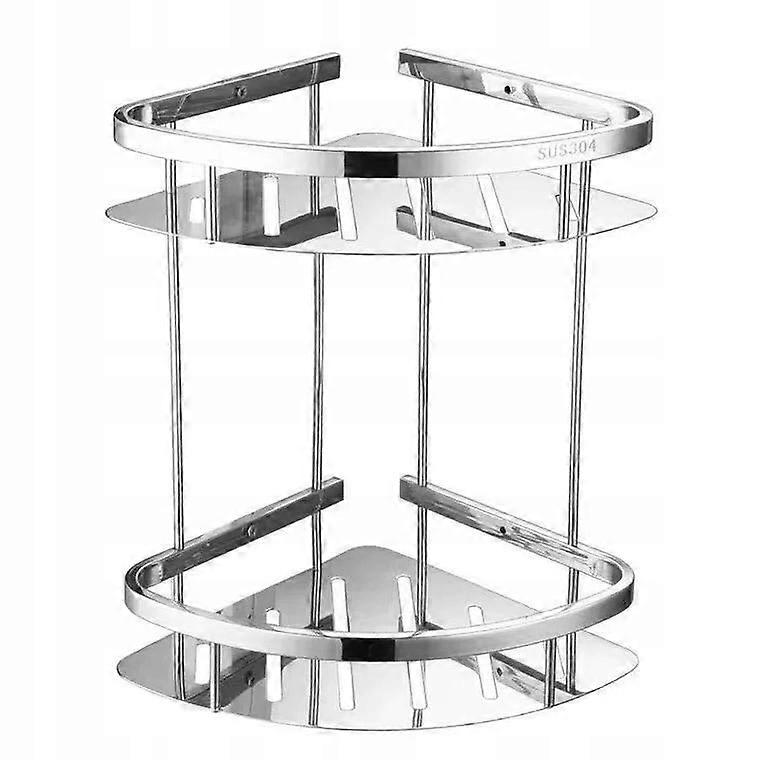 2x Bathroom Corner Shelf Shower Hooks