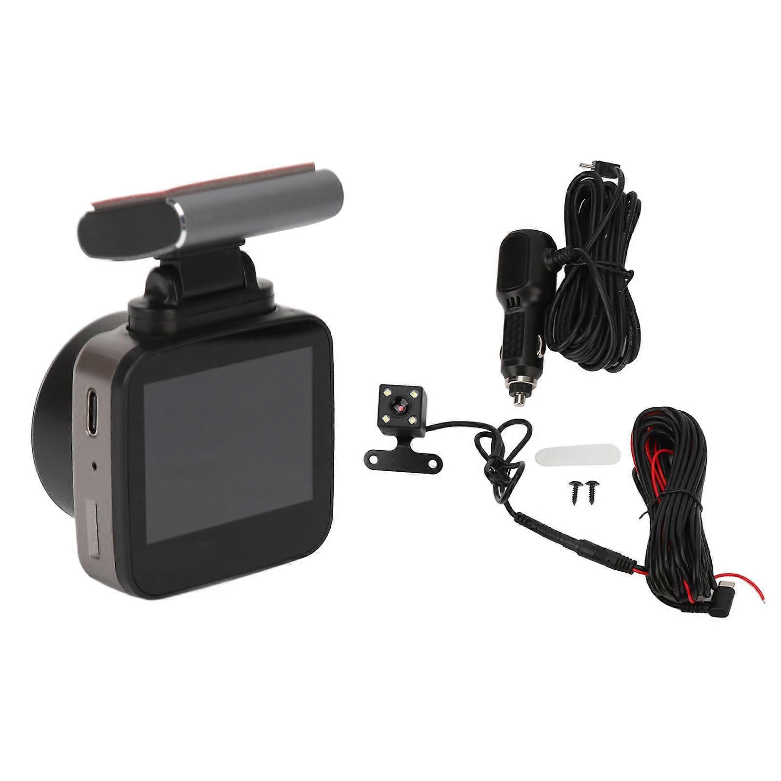 2.0in IPS Screen Dual Dash Cam Night Vision Waterproof with Backup Camera Parking Monitor G Sensor Car DVR