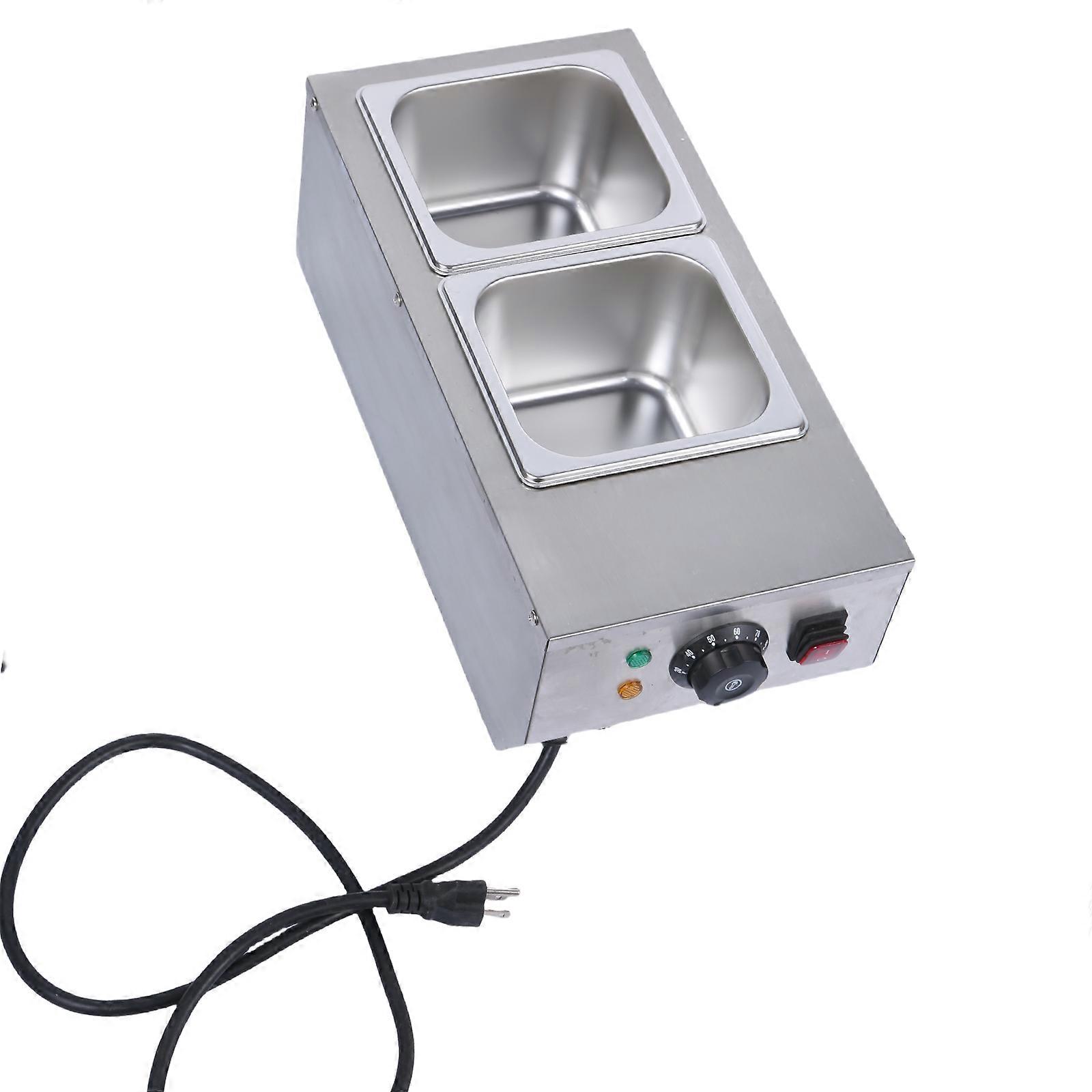 Fondoir à chocolat électrique à double bassin en acier inoxydable Tempéreuse Pots de fusion adaptés à un usage professionnel à domicile
