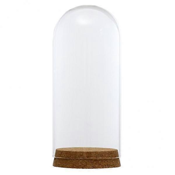 4x Illuminated Decorative Glass Clock with Micro Landscape Container Tabletop