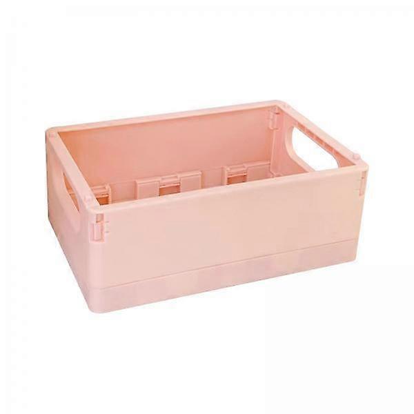 5x Plastic Storage Baskets, Stackable Collapsible with Handle Desk Organizer