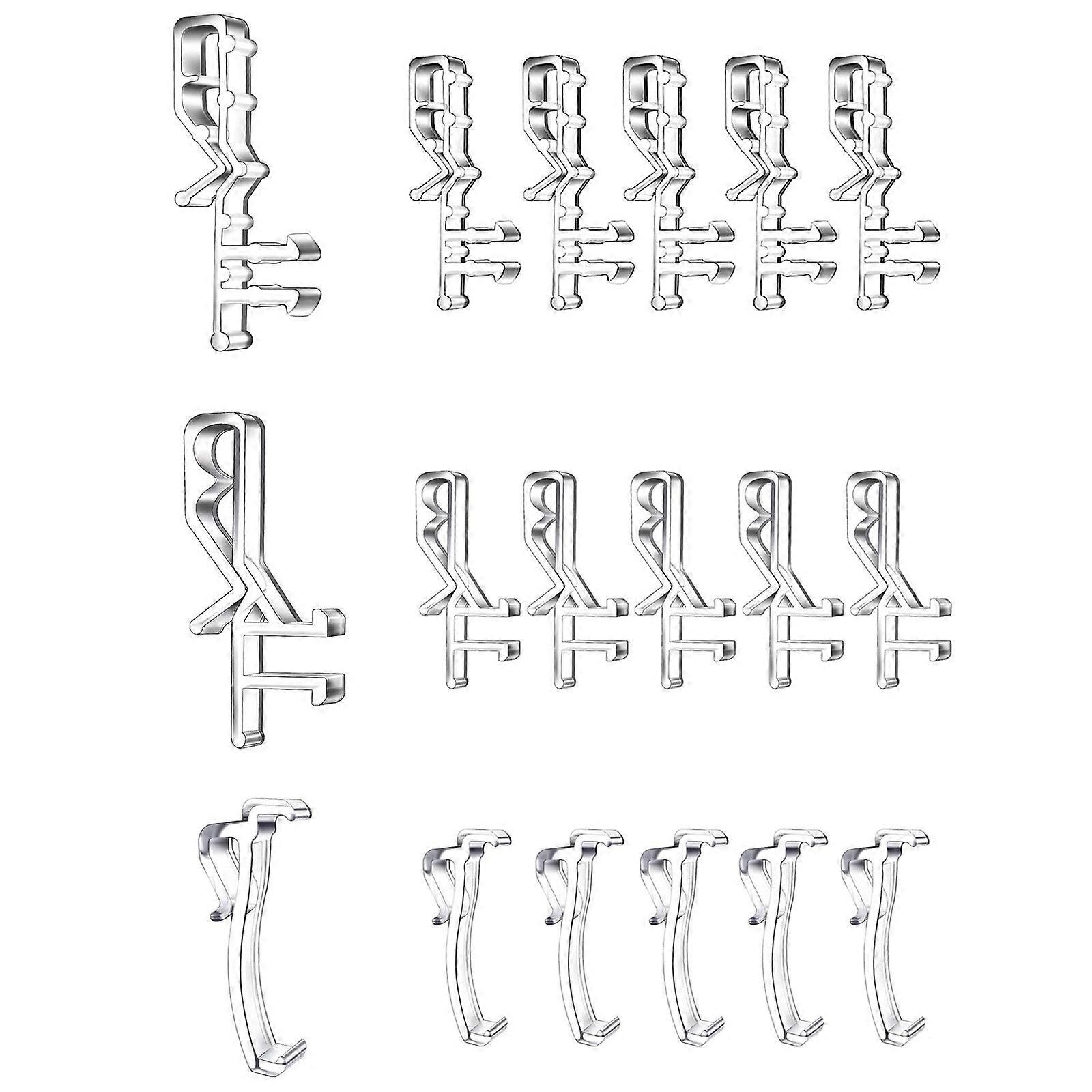 18Pcs Hidden Channel Valance Clips,2 Inch Clear Plastic Valance Clips for The Valance with a Grooves in The Back