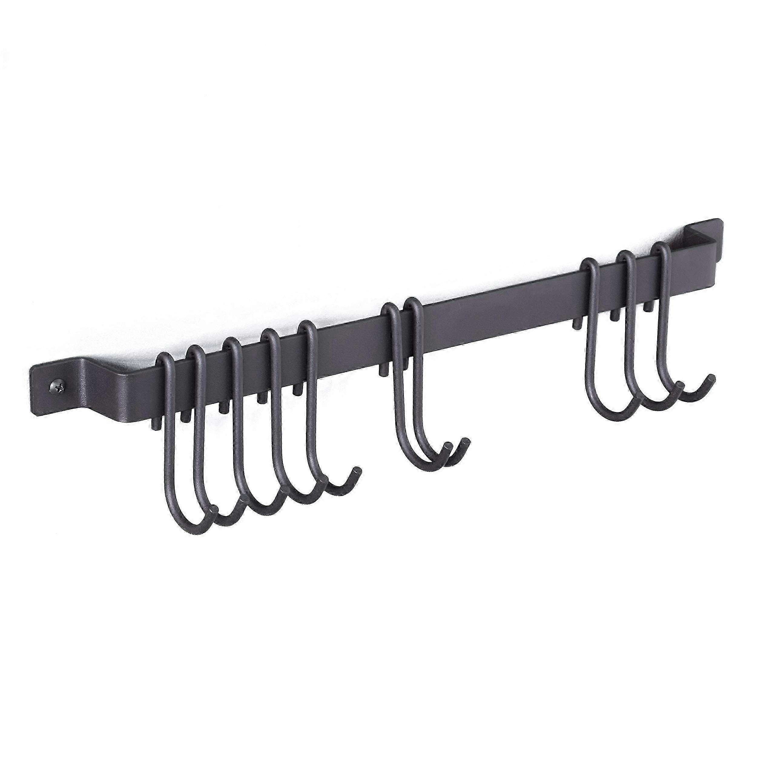 17" Wrought Iron Wall Mounted Kitchen Rail for Utensils