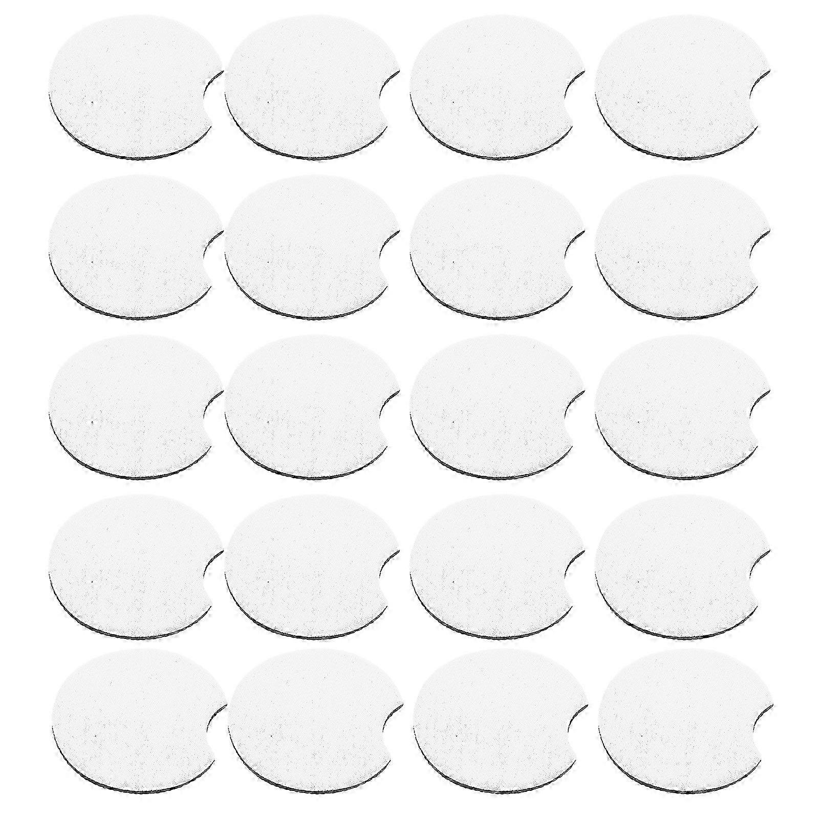 50pcsホワイト昇華車のコースター7X7X0.3CMブランク耐摩耗性カップコースター