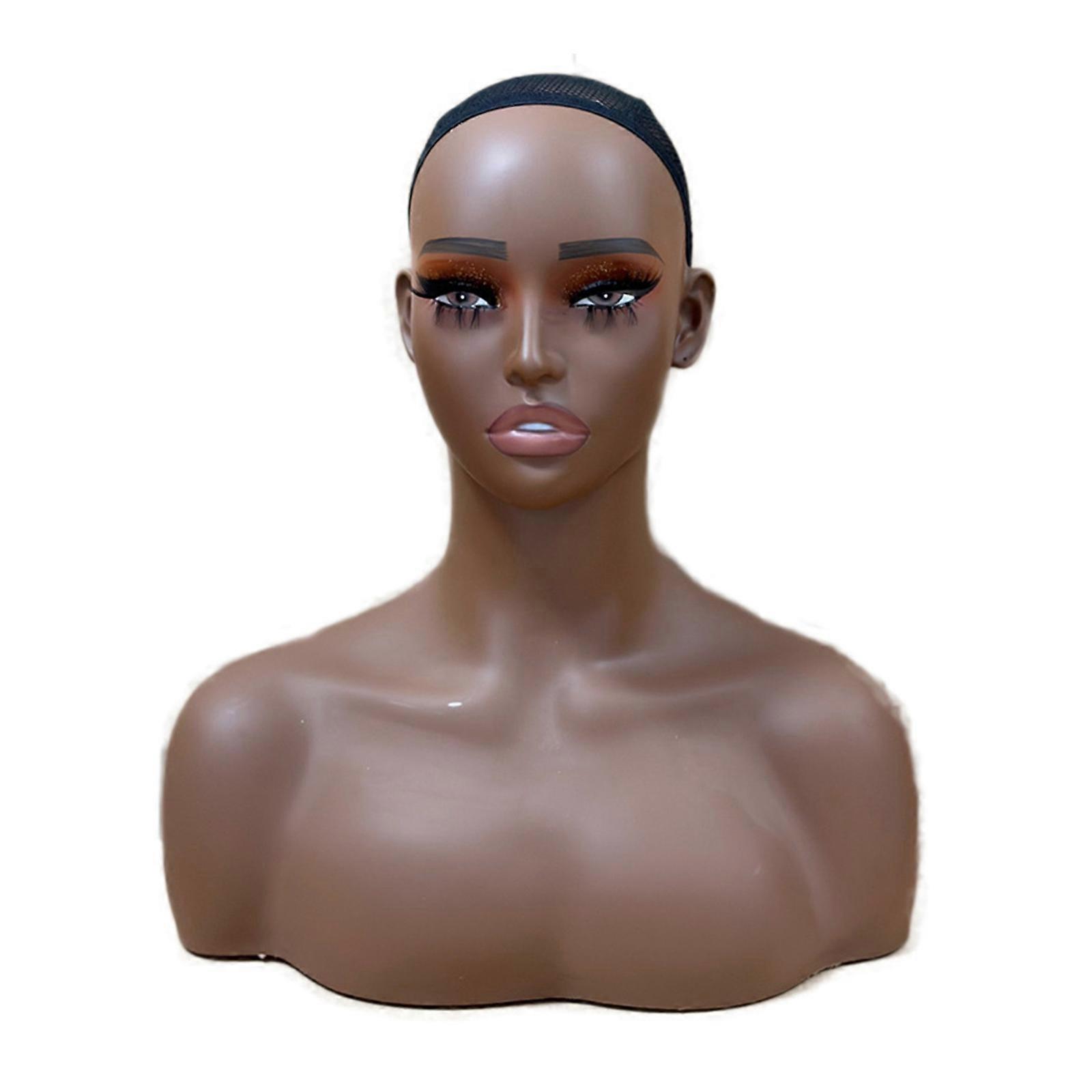 Mannequin Head For Wig Styling Earring Hat Display Adjustable Caps Professional Salon Student Practice Tool