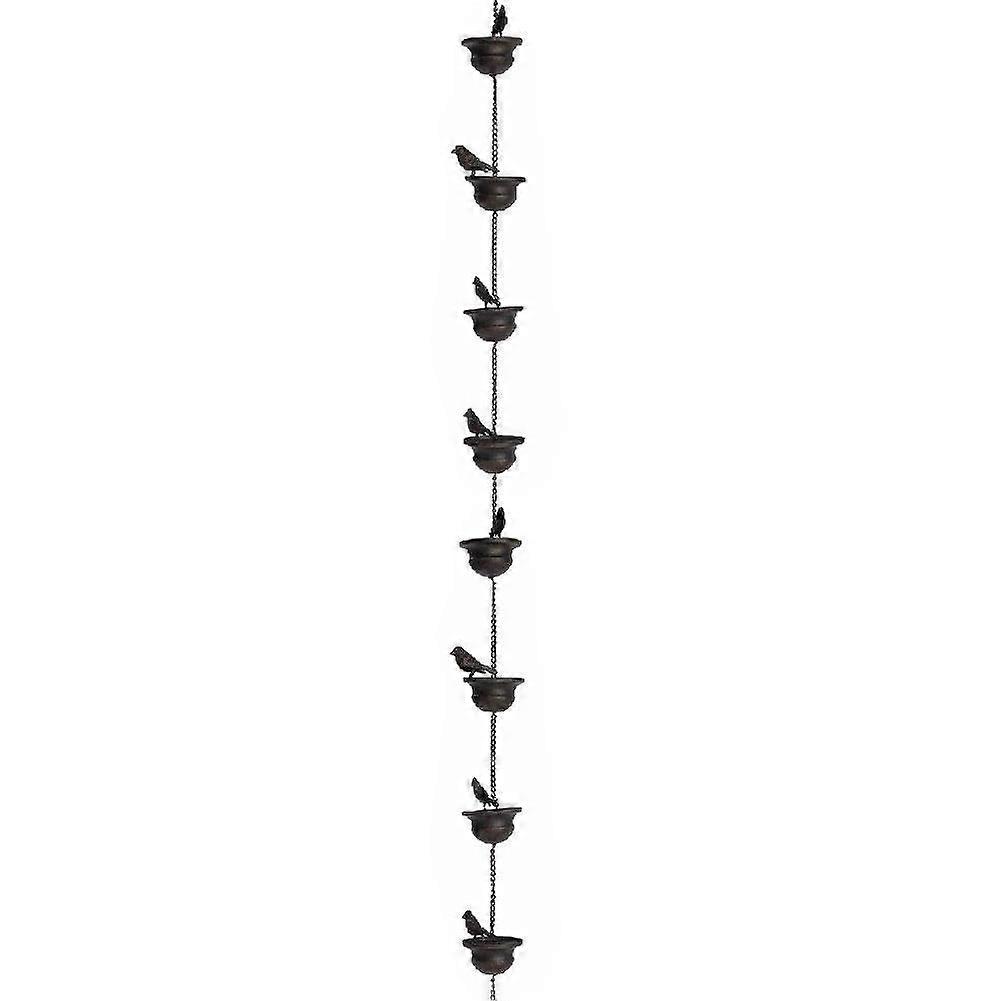 rain cha, decorative rain chain, bell, vintage bird rain chain, gutter chain, rain decorated for Gcatch chain 8 birds 1 piece Ref: 7095