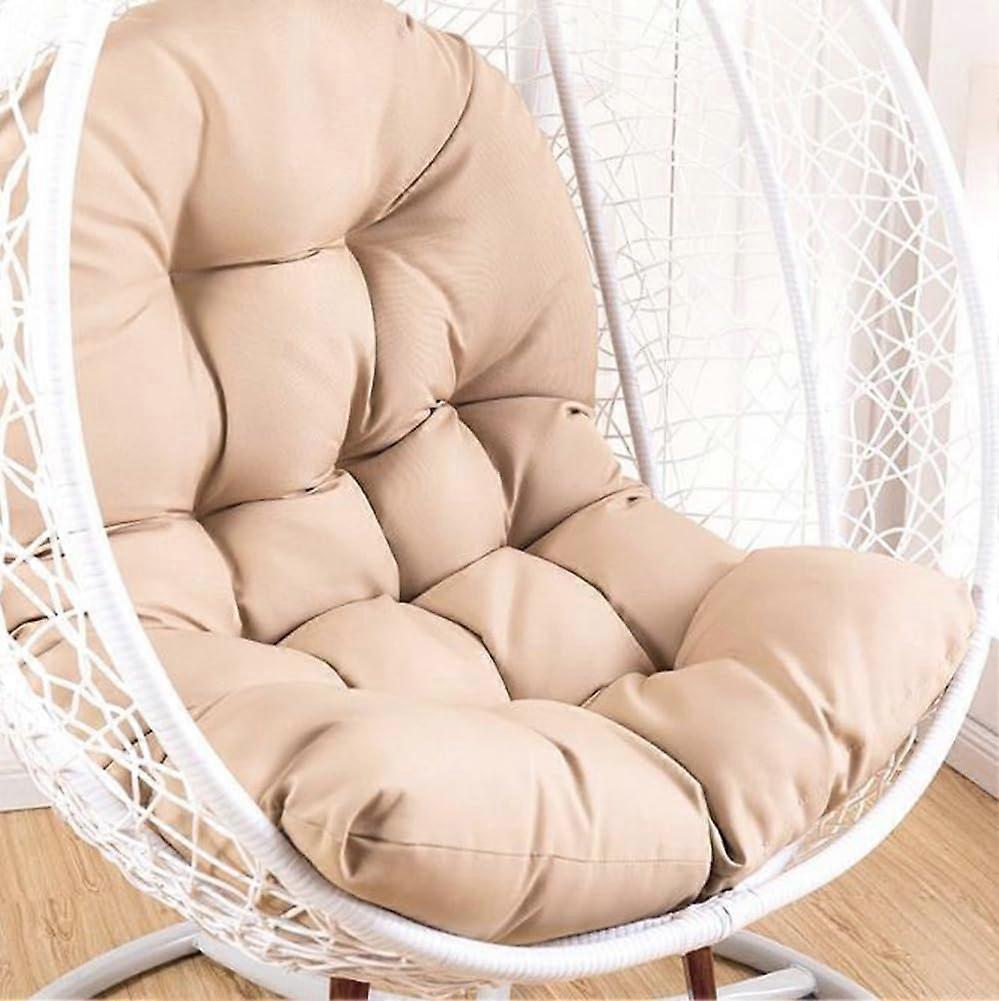 Thick cushion for hanging baskets, chair cushion for garden, egg hammock, swing seat, soft, for indoors and outdoors Khaki
