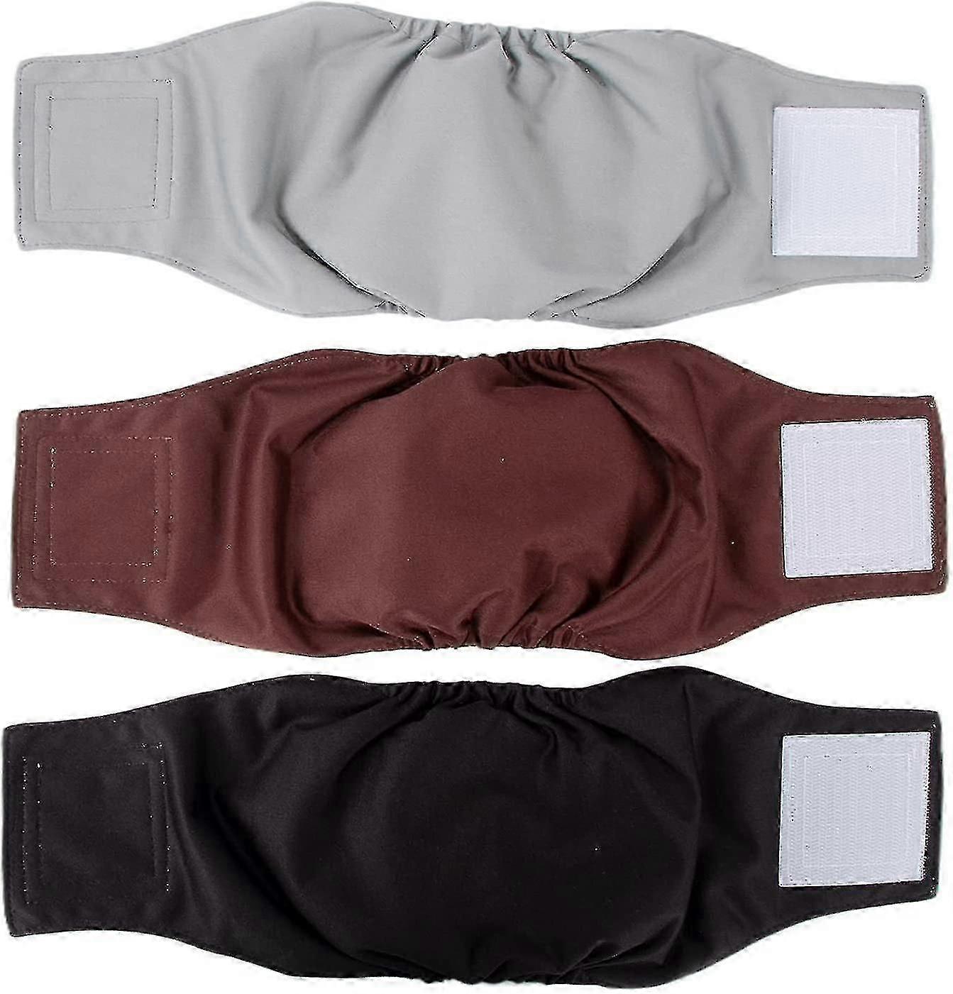 3 عبوات حفاضات للكلاب الذكور قابلة للغسل ، وأربطة بطن قابلة لإعادة الاستخدام لسلس البول ووضع العلامات ، وتصميم مقاوم للتسرب قابل للتعديل