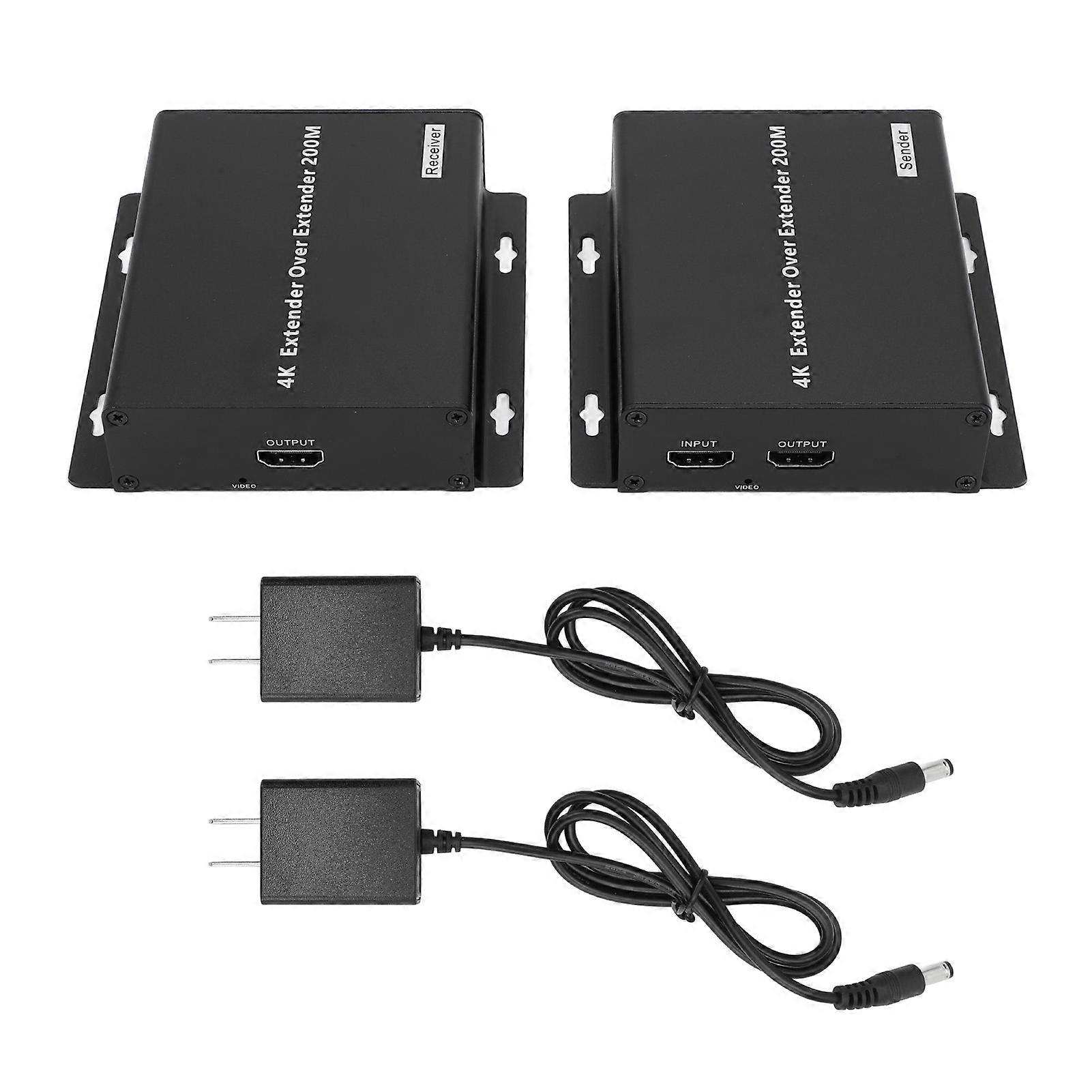 4K HD Multimedia Interface Extender - 656ft Ethernet Cable for Video Conferencing & Security