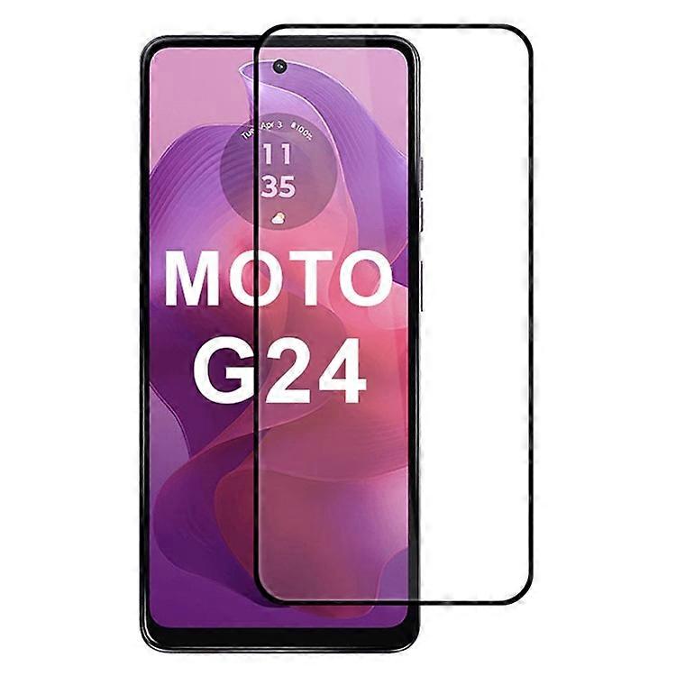 Compatible For Motorola Moto G24 4G Full Screen Protector 2.5D Silk Printing Anti-Explosion Film