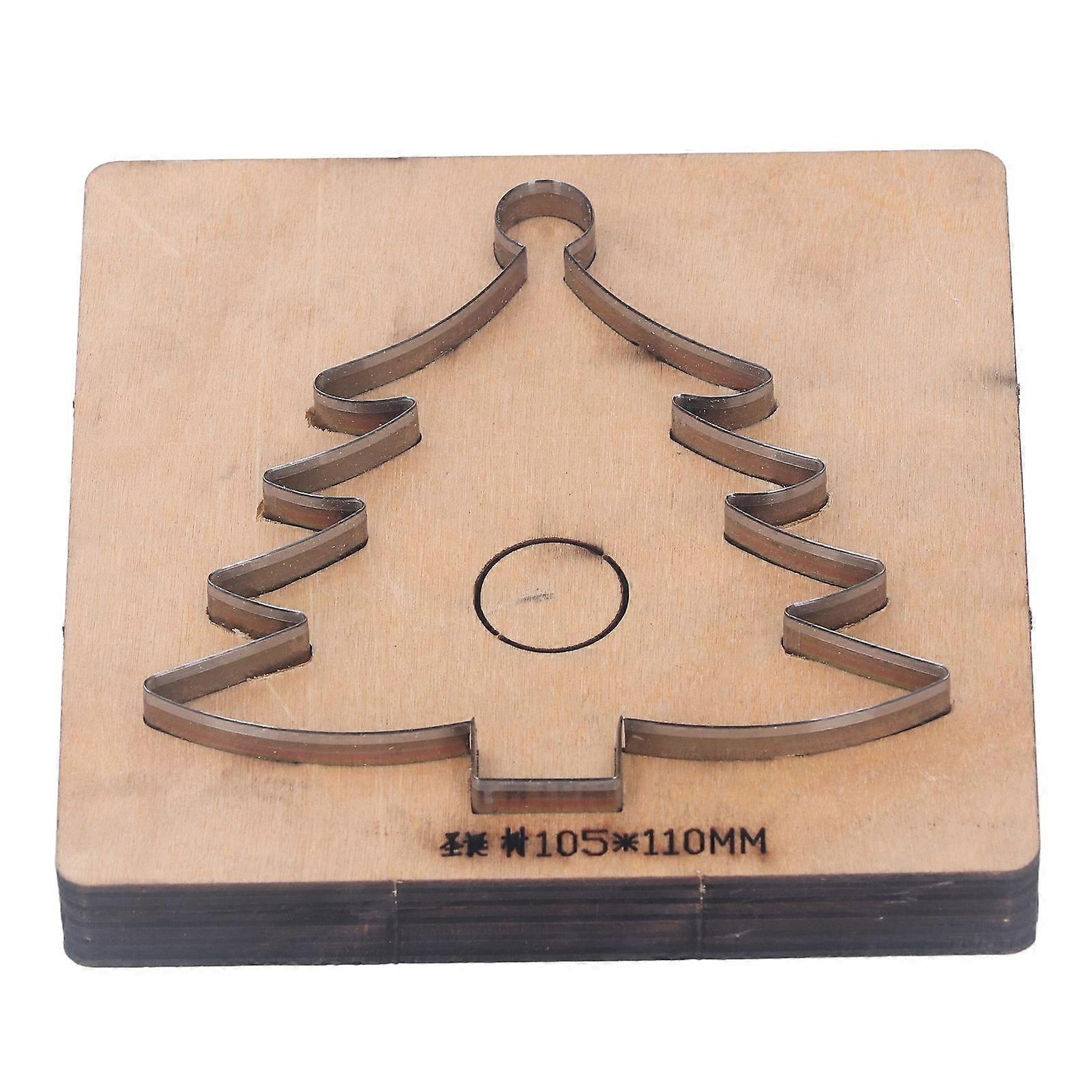 High quality  Christmas tree hand scissors leather cutting die set hand punch