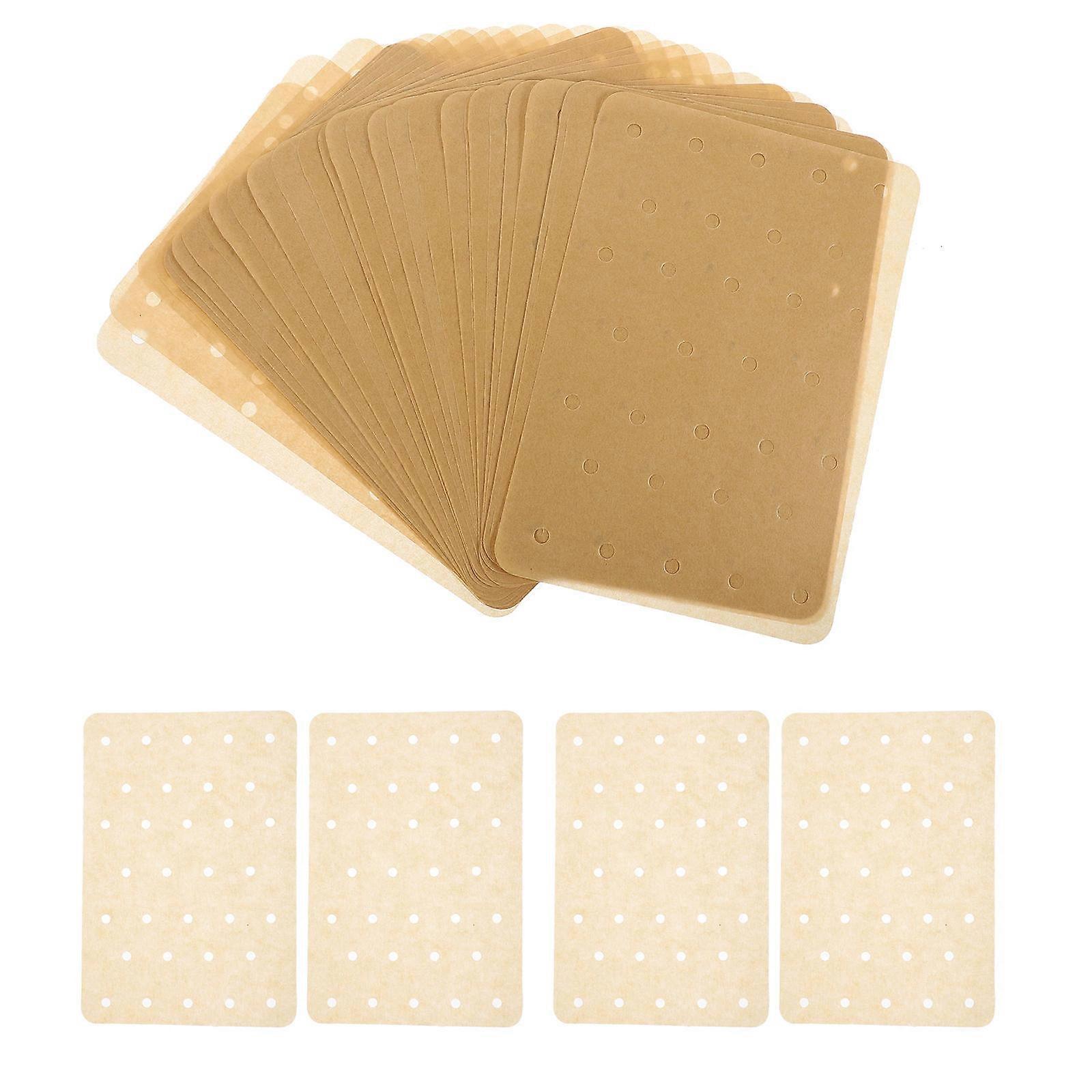 Disposable Air Fryer Parchment Paper Liners (100 Sheets) Rectangular Perforated Non Stick Baking Mats for Microwave Oven Airfryer Cooking Food Safe