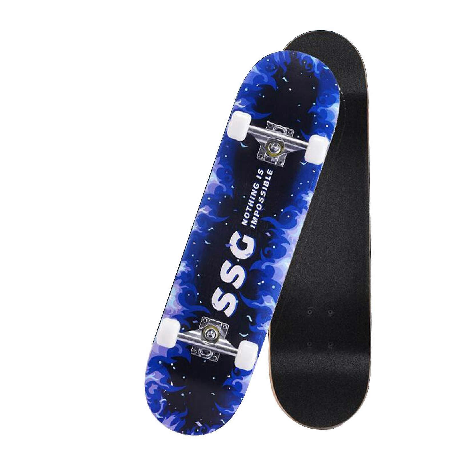 Skateboards for Beginners 31 Inch Complete Skateboard 7 Layer Maple Wood Double Kick Concave for Extreme Sports