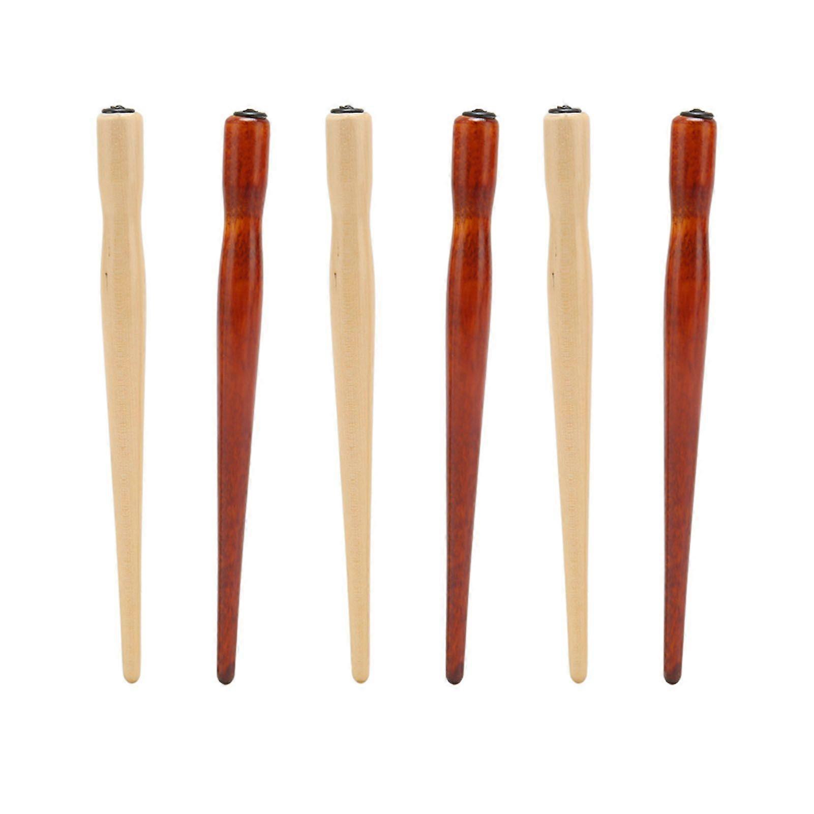 2025 Τελευταίο μοντέλο 6Pcs Comic Pen Nib Holder Safe Strong Wood Smoothing