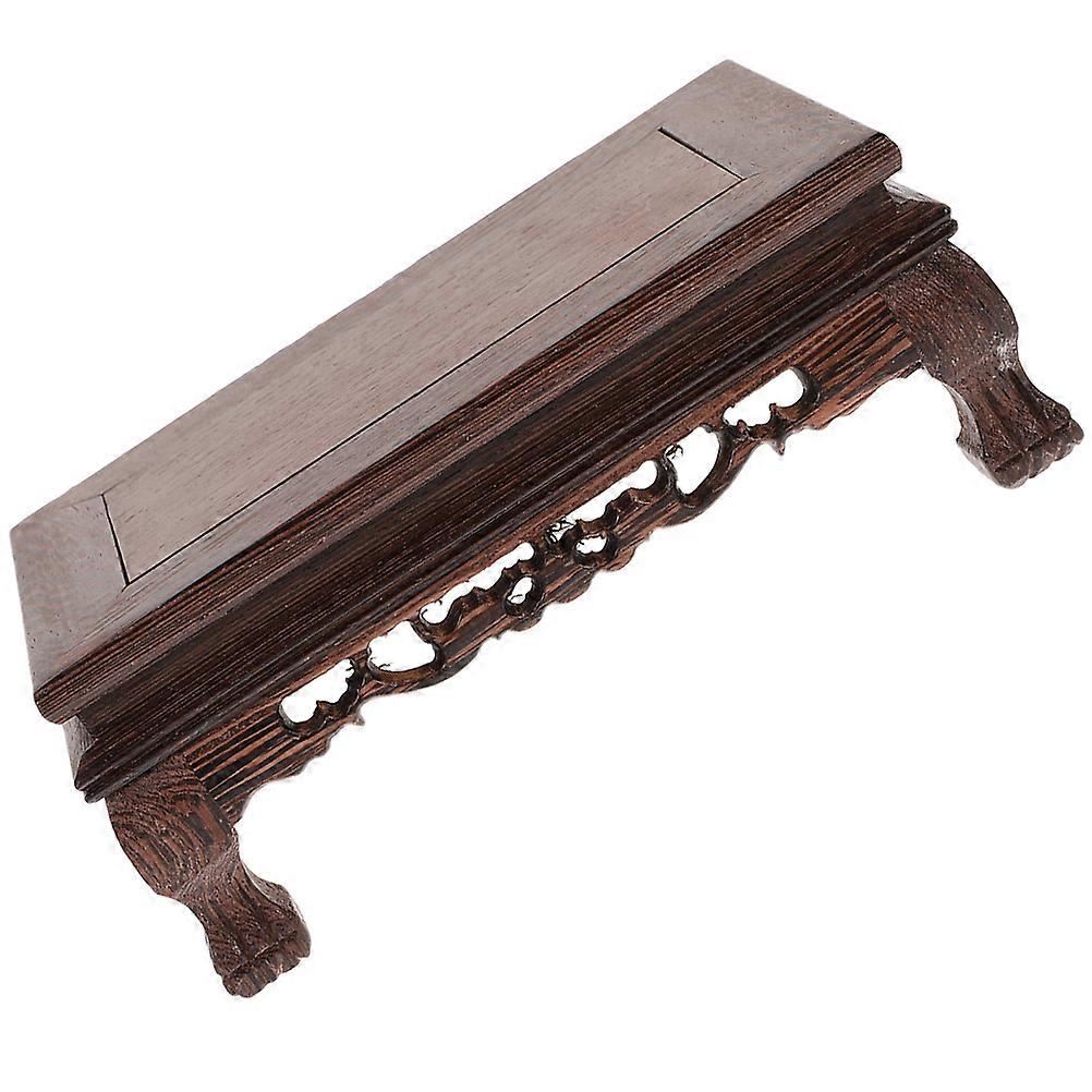 Rustic Style Rectangular Wooden Plant Stand Display Pedestal for Home Decor Indoor Use Potted Plants Fish Tanks
