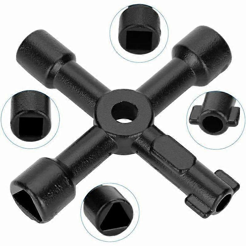Black key wrench electric control cabinet wrench triangle key elevator water meter valve square hole wrench