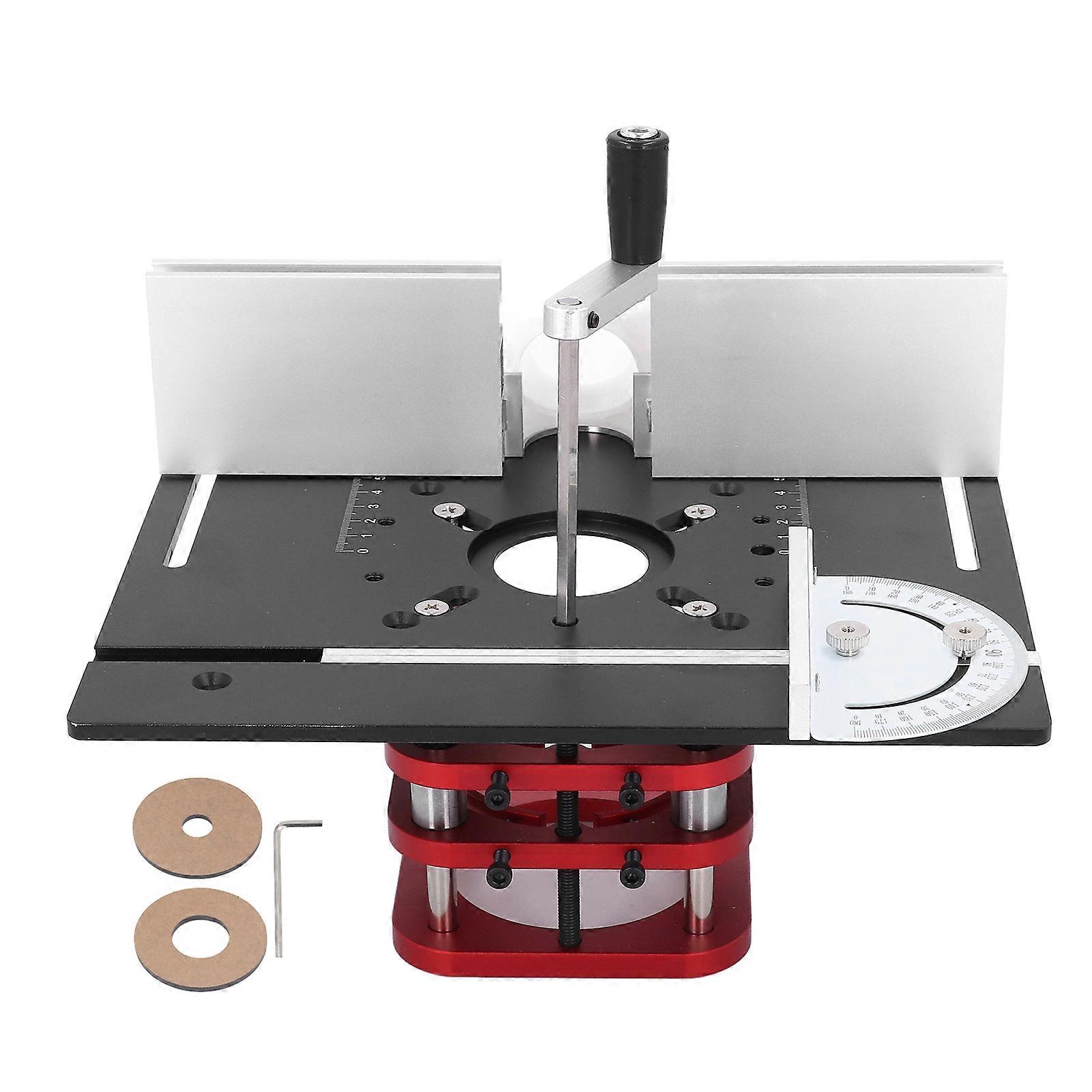 Router Table Lift System, 51mm Stroke, Metal Manual Lifting Base for 64-66mm Diameter Motor Engraving and Mortising Machines