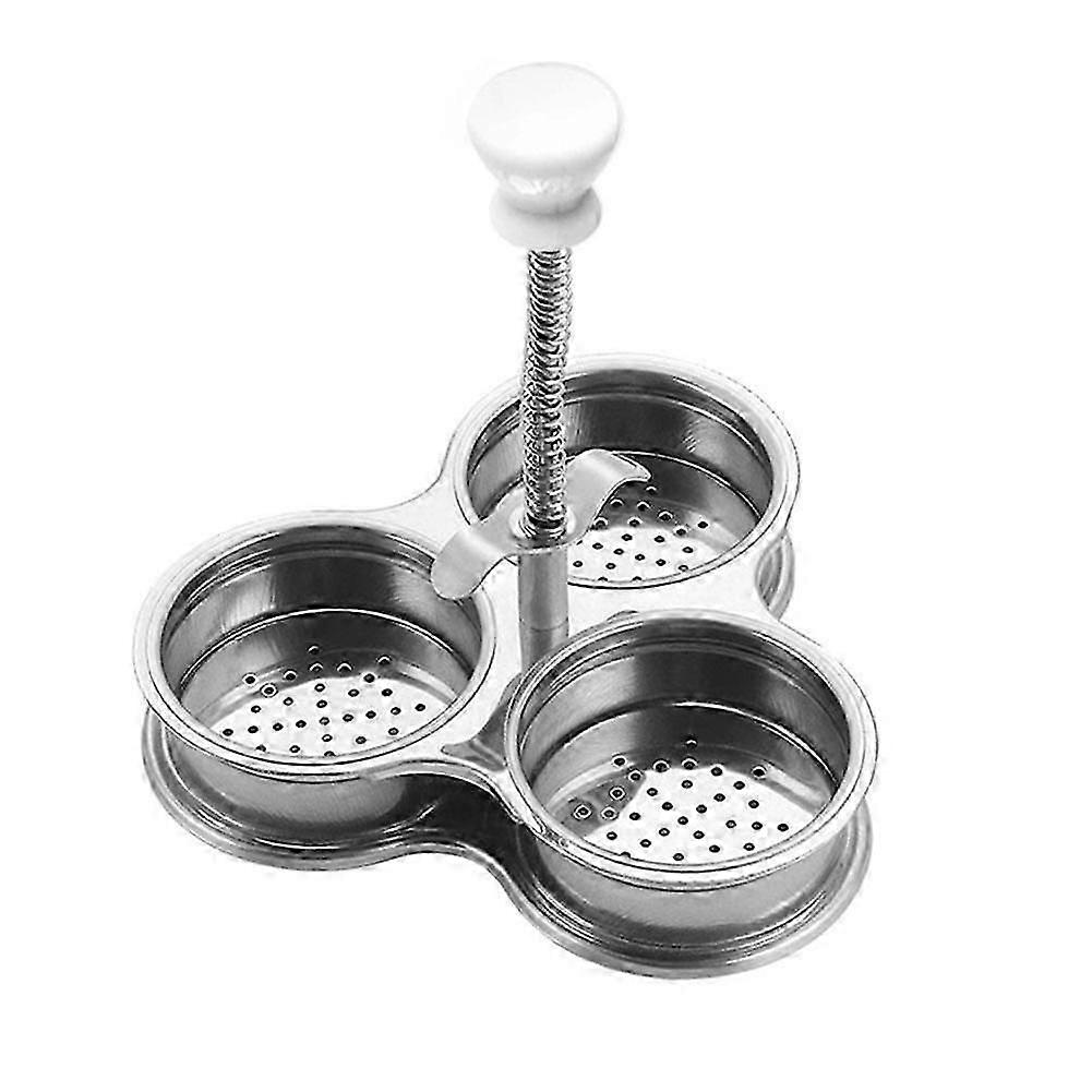 Stainless Steel Egg Poachers Heat Resistance Egg Boiler with Spring Handle for Home