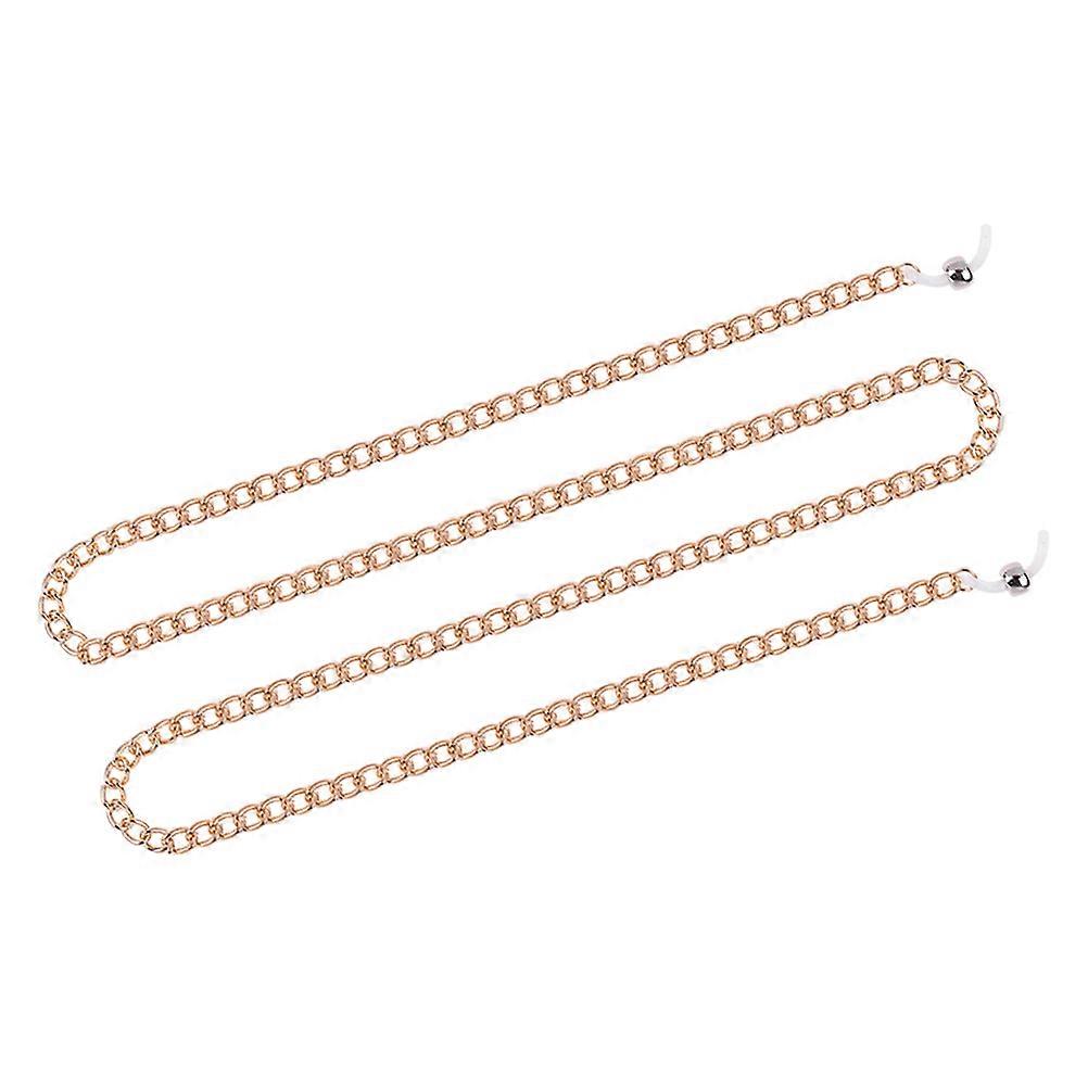 Eyeglasses Holder Strap Alloy Chain Anti-Slip Glasses Traveling 72x0.5Cm 1Pack