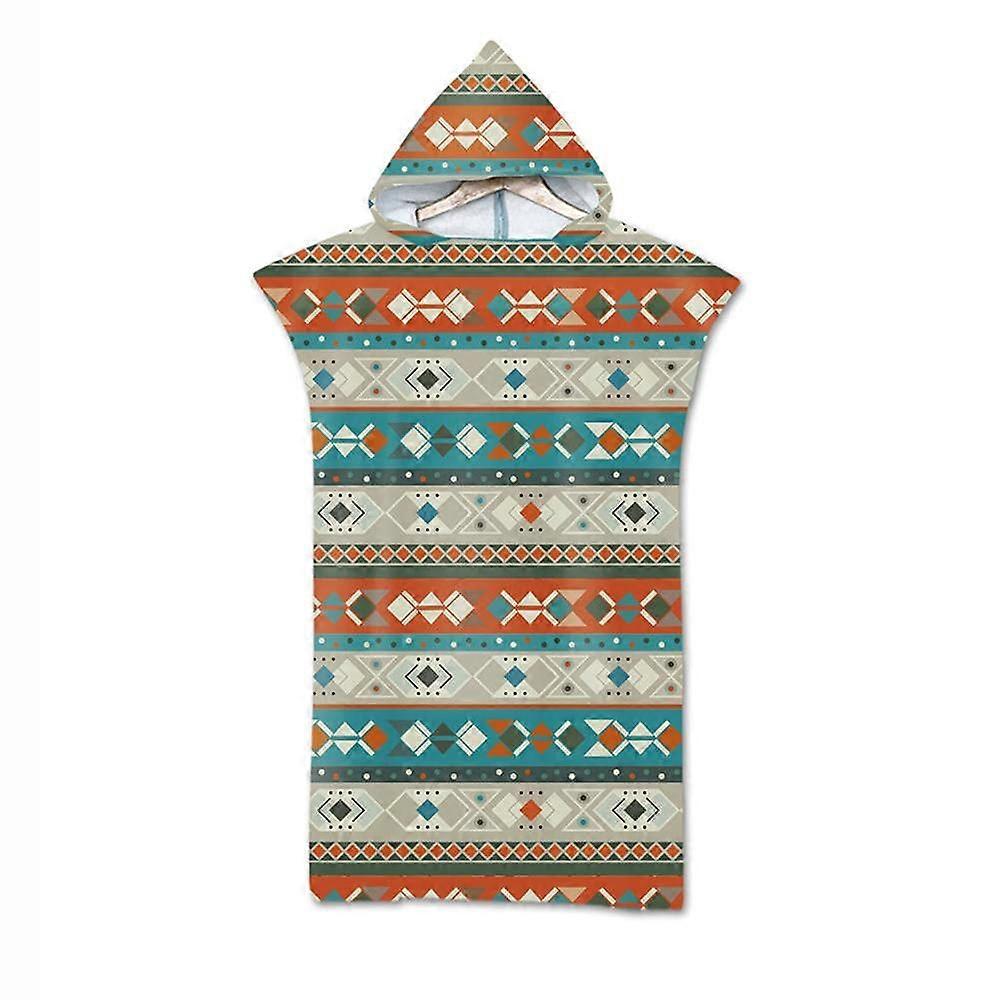 Serviette de plage avec capuche, pour adultes, surf, natation, housse de pluie à capuche, taille unique, unisexe, fleurs géométriques, style A – G, 1 pièce