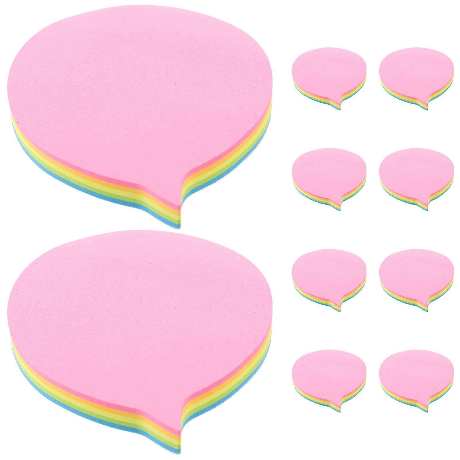 Self-Adhesive Note Stickers Memo Pads Simple Design For Books Files 7.5x7.3cm Assorted Color 10Pcs