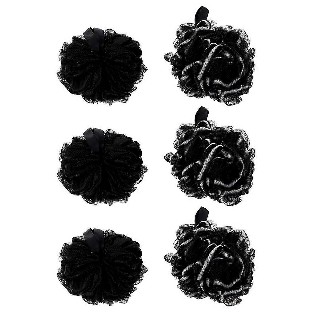 Shower Sponge Loofah Bath Family Use Round Shape Deep Cleansing 6Pcs