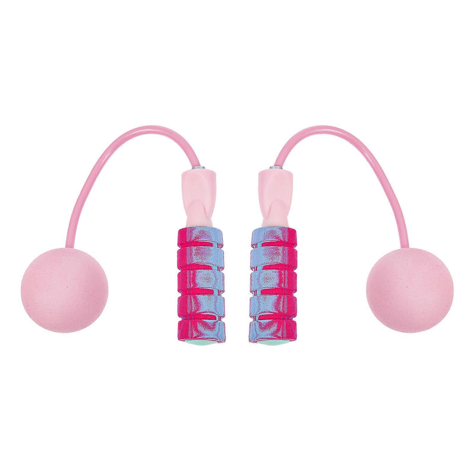 Pink Cordless Jump Rope for Fitness Use with EVA Foam Handle and 360Degree Rotation 7.5 Inches
