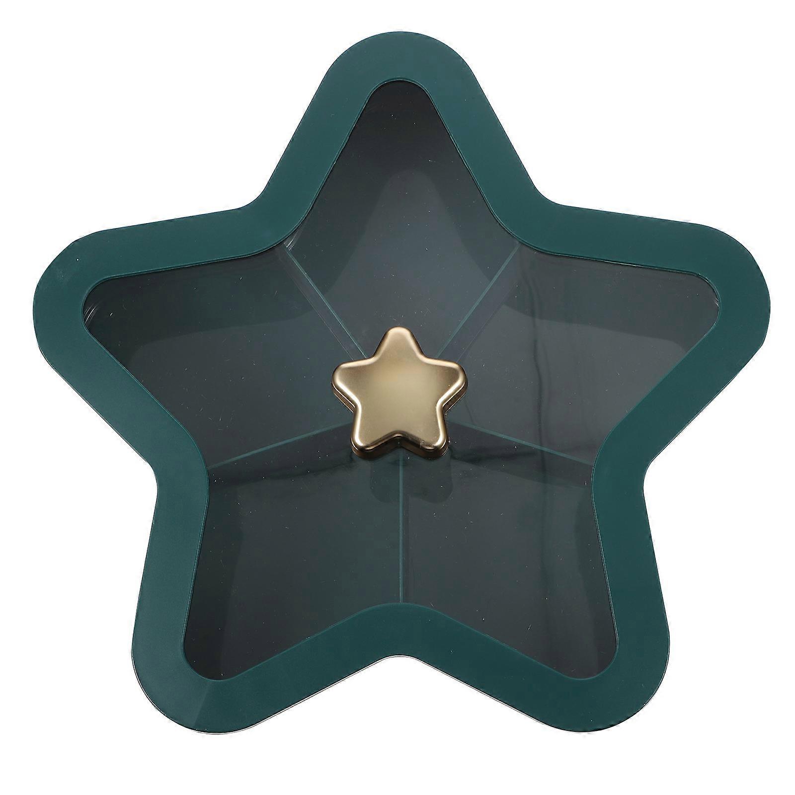 Serving Tray With Lid Party Snack Tray Green 1Set 11.4X11X2.6in