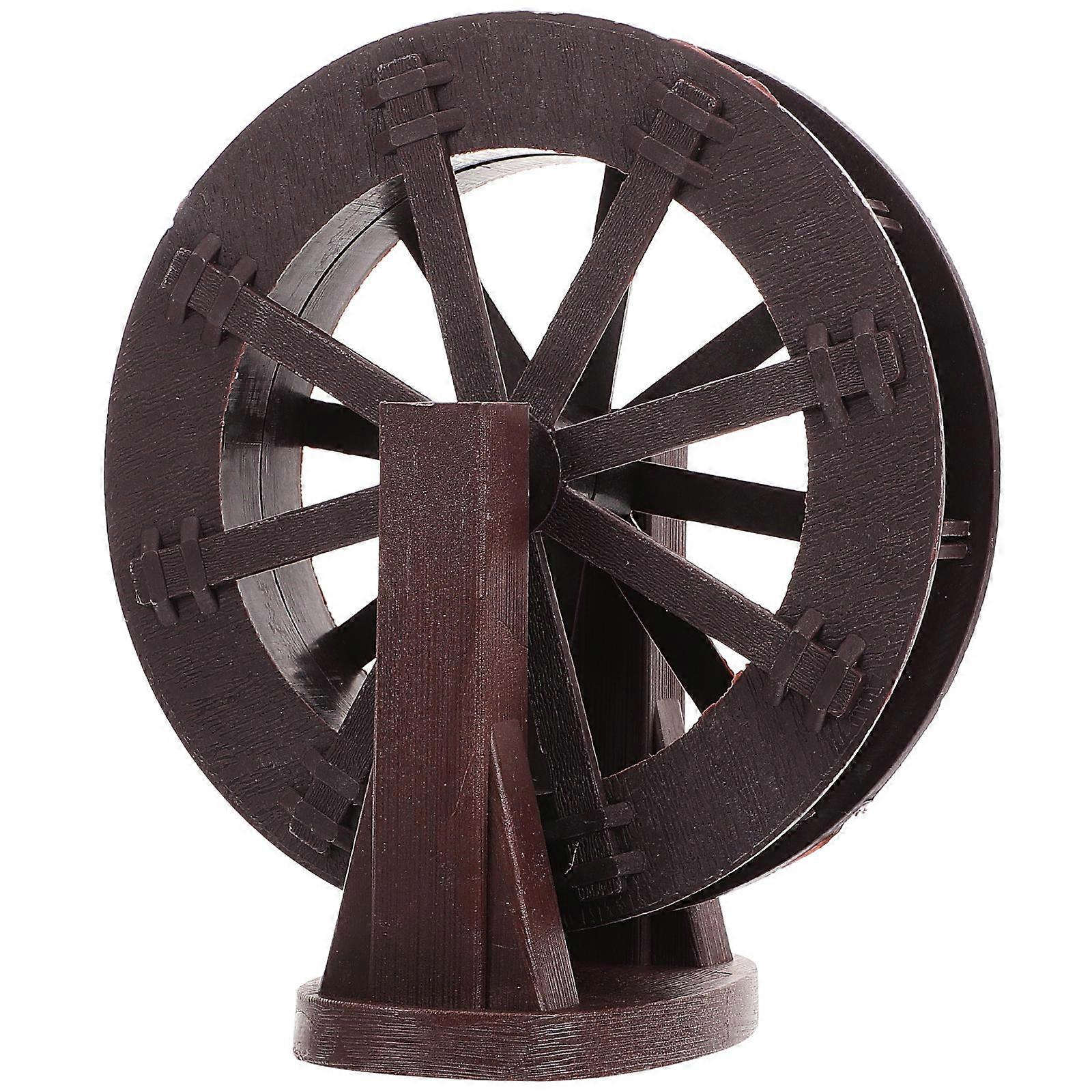滝ウォーターホイールデスクオーナメントダークブラウン16.00X13.50X9.50CMコンパクトサイズ1個
