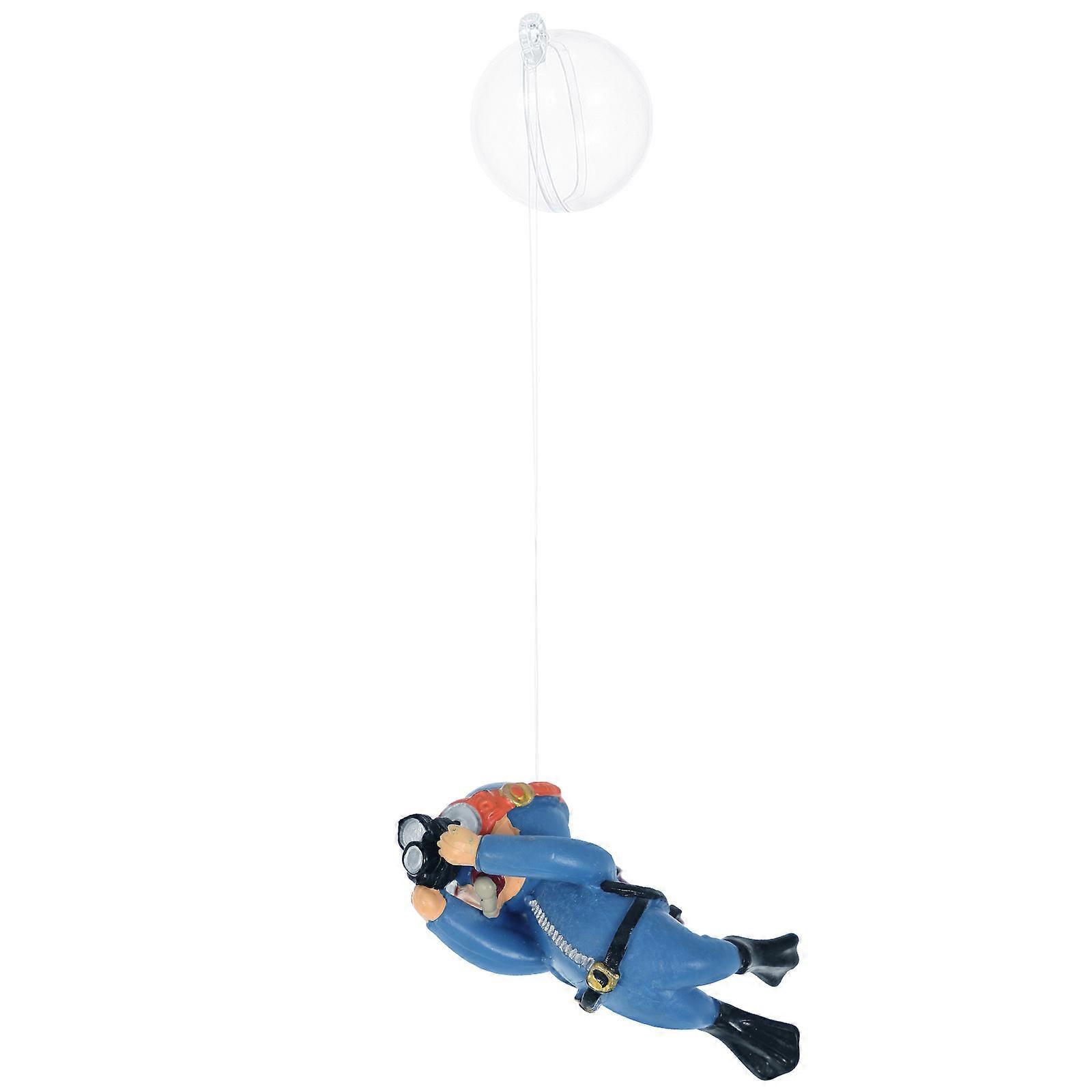 Floating Diver Aquarium Ornament Realistic Appearance Blue 6 5x3 5x3cm Fish Tank 1Pack