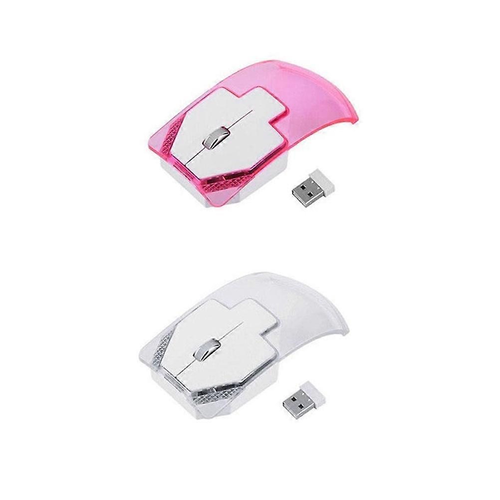 Transparent Illumination Mouse Pink .4G Wireless Transmission Optical 1Pack