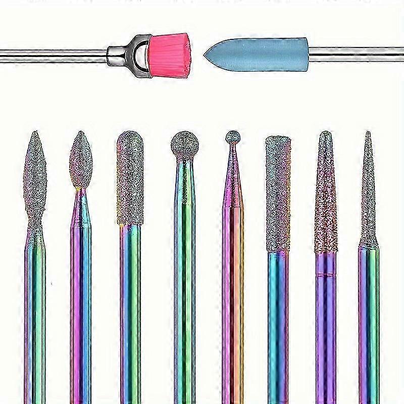 Nail Drill Bits 10Pcs 3/32"(2.35mm) Diamond Drill Bit Set