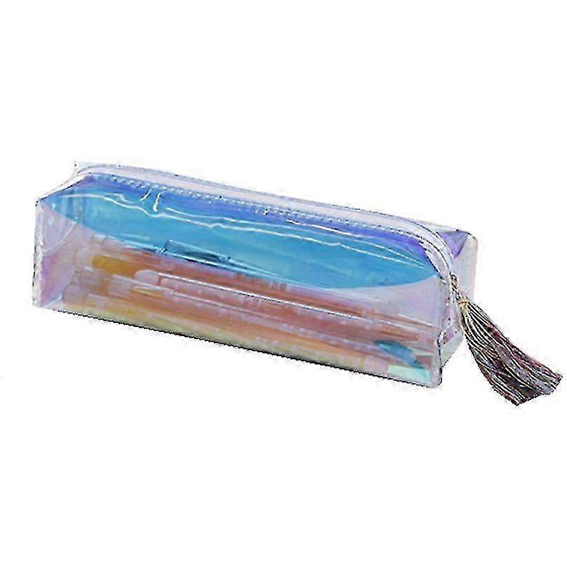 Transparent Multi-coloured Pencil Case (colourful 1pc)
