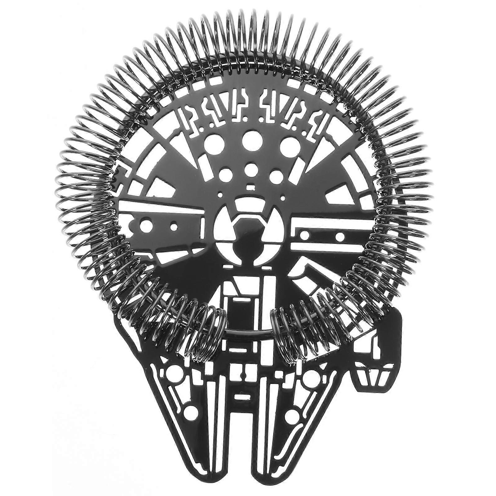 Hand Strainer Stainless Steel Cocktail Strainer Bartending Tools Black 12.8X10X2CM Ice Filtering 1Pack