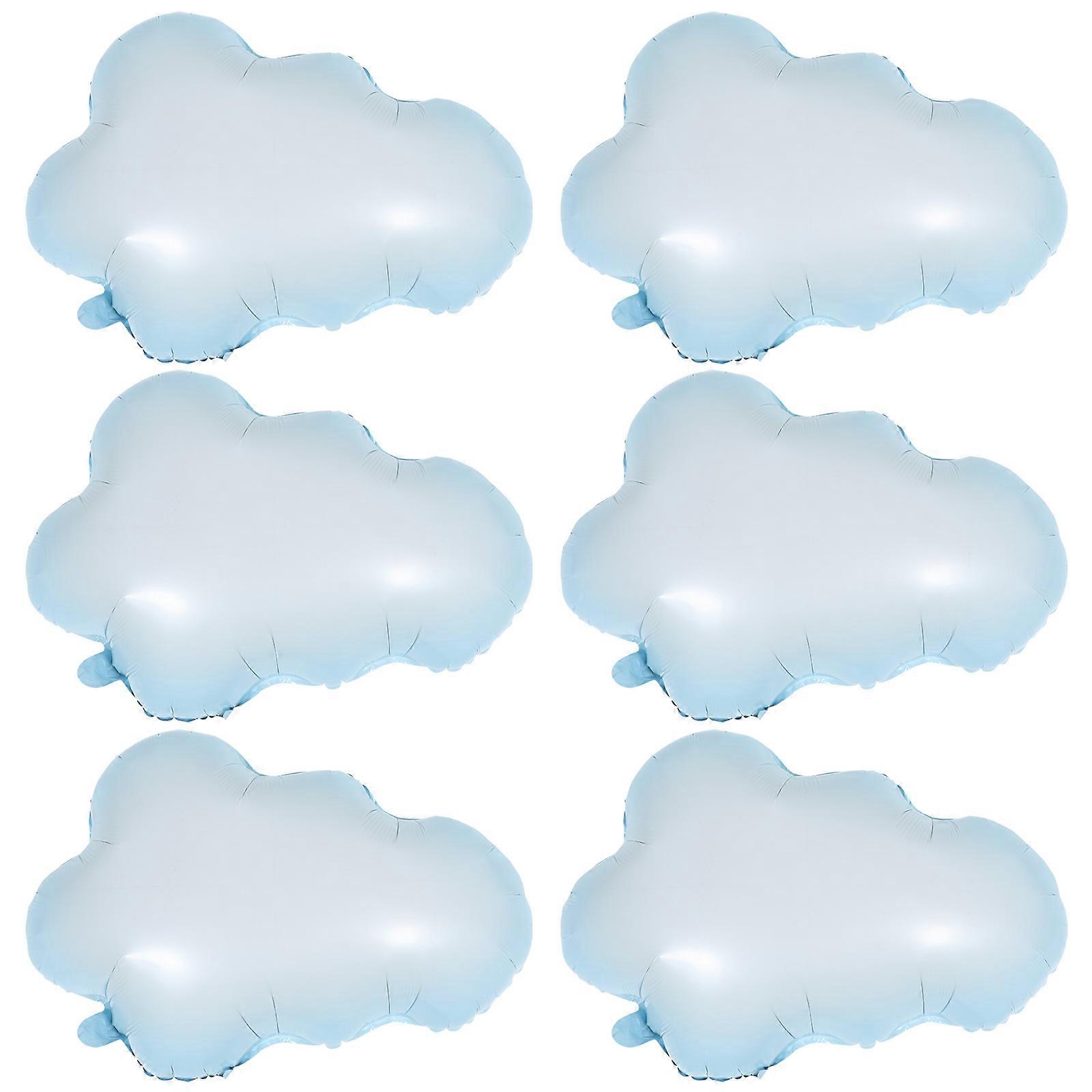 6pcs Cloud Foil Balloons – Charming Decor for Birthdays, Showers, Weddings & Celebrations – Indoor & Outdoor Use, Beautiful Design for Lasting