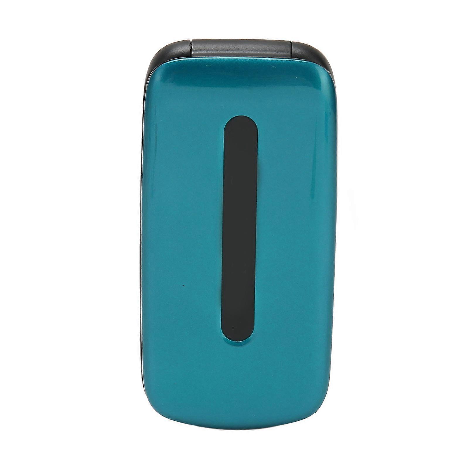 2G Flip Phone Dual SIM 1200mAh Dual SIM Flip Phone 1.77in Color Display Screen Cell Phone 100‑240V Blue UK Plug