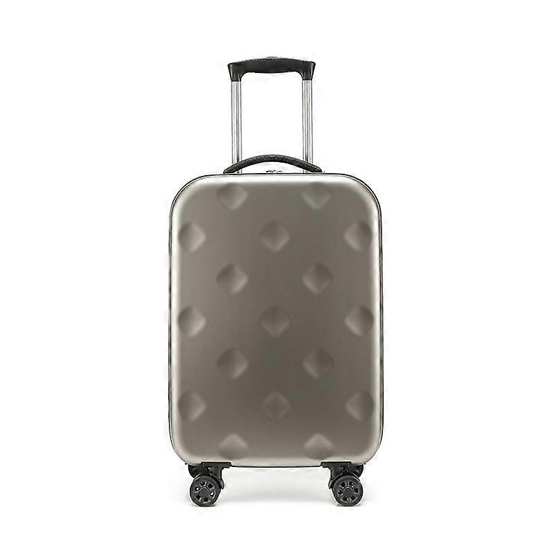 24" Gray Folding Trolley Case with Universal Wheels & Customs Padlock - Secure Travel