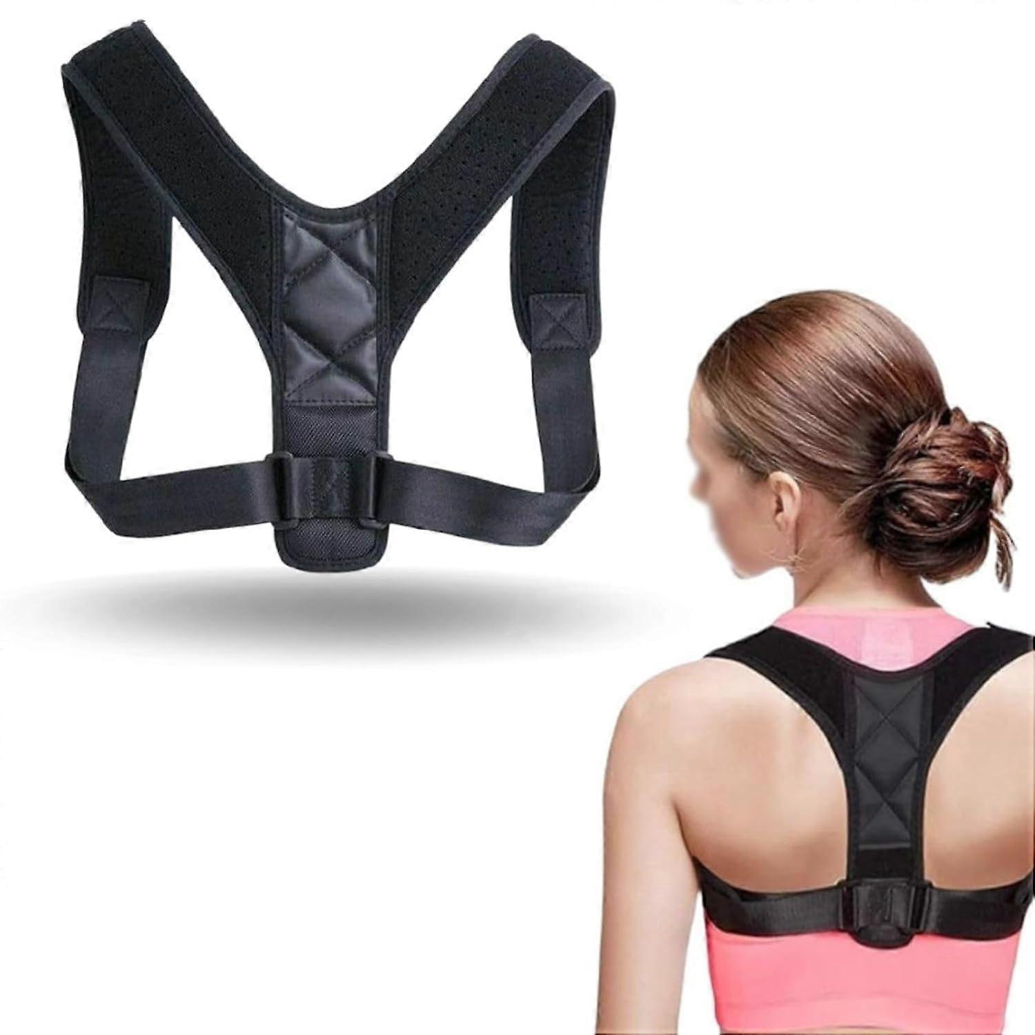 Posture Corrector for Men and Women Back Support Belt Adjustable Brace (M)