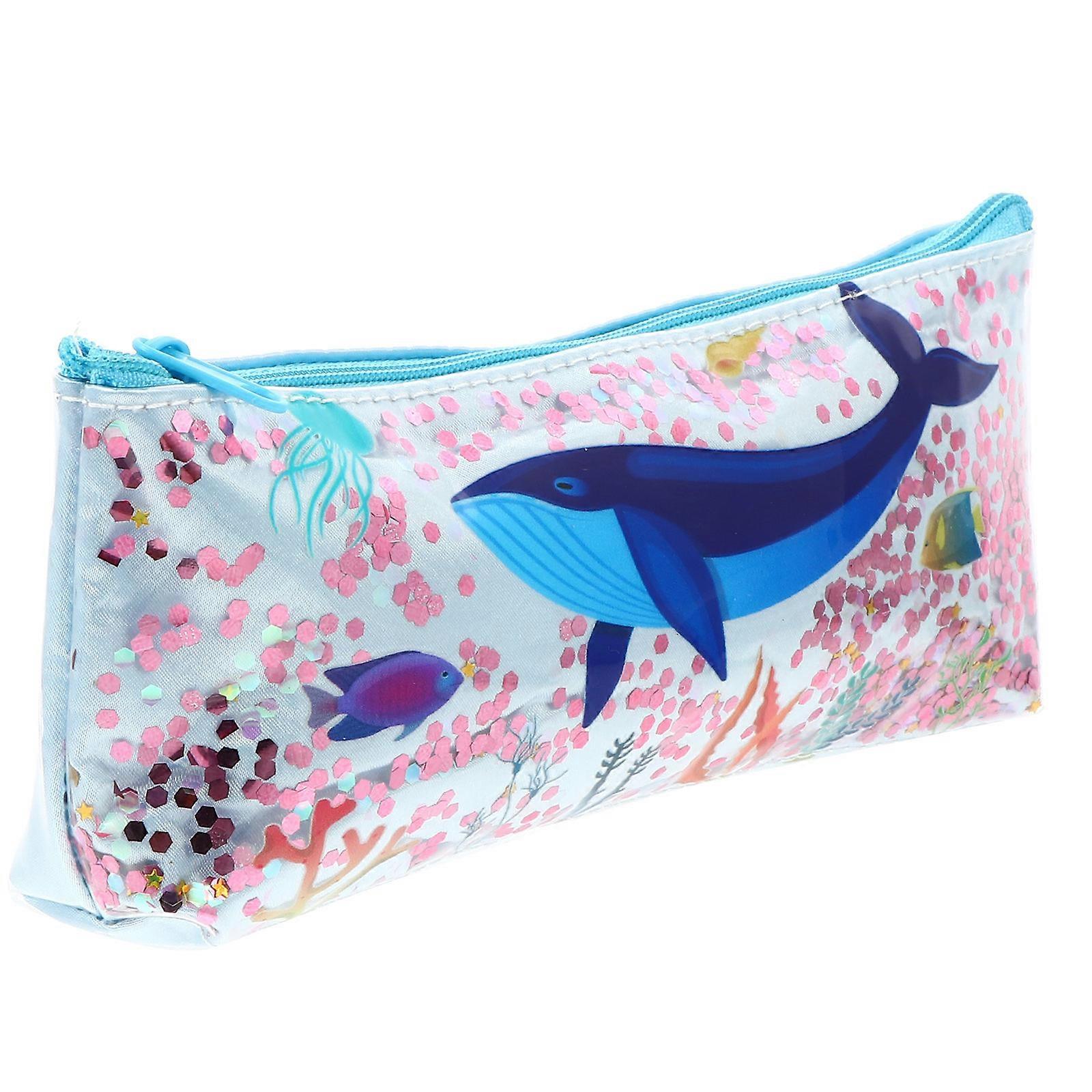 PVC Pencil Case Multifunction Pen PVC Bag Rectangular Waterproof For Everyday Use 1Set