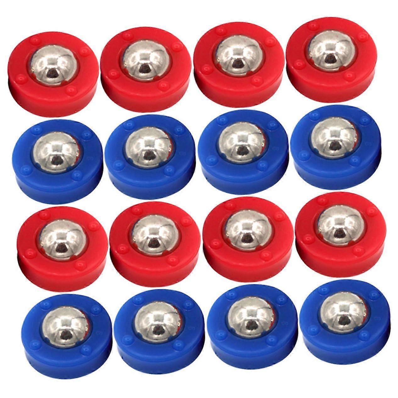 16-Piece Shuffleboard Replacement Pucks for Family Foosball Games, Durable Red and Blue Balls for Parties