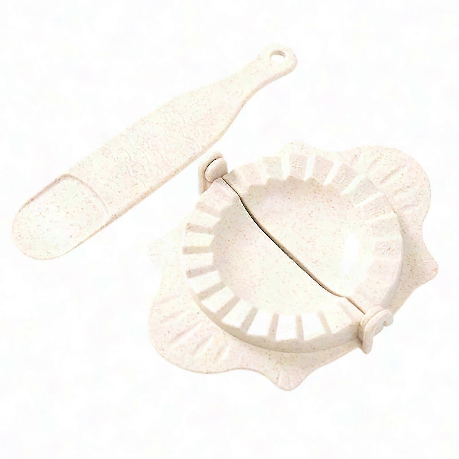2Pcs Dumpling Maker with Spoon - Foldable, Non-Stick, Easy Clean, Compact Hand Press Ravioli Mold Kitchen Tool