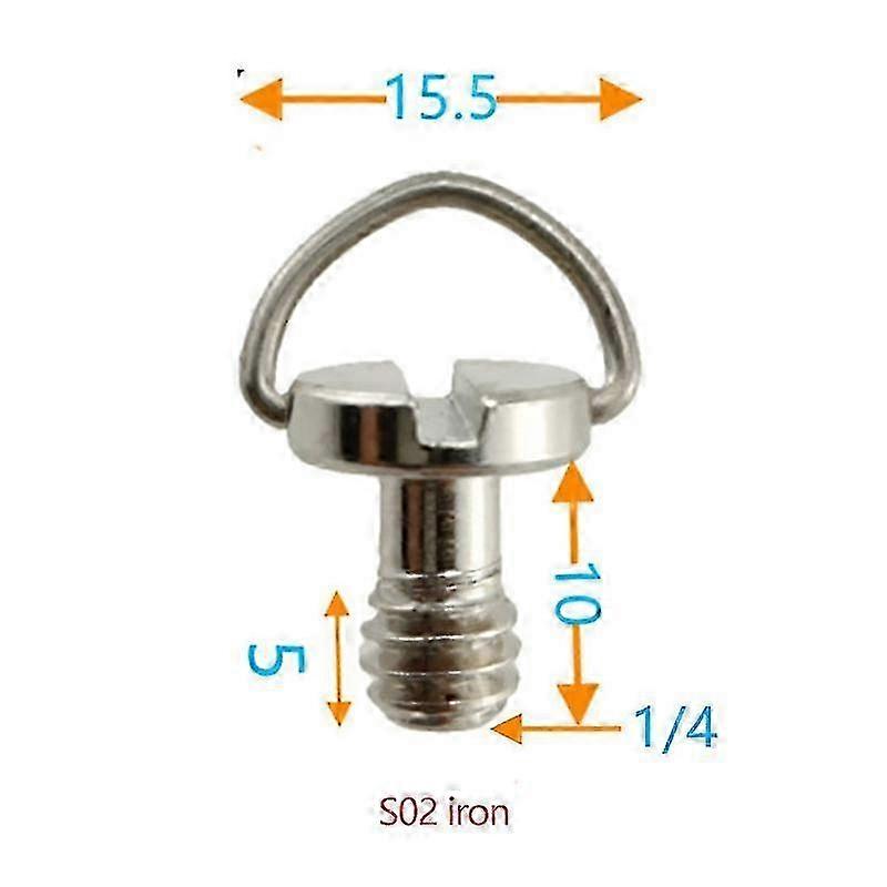 Quick Release Plate Adapter Screw 1/4 Inch D-ring Tripod Mounting Adapter